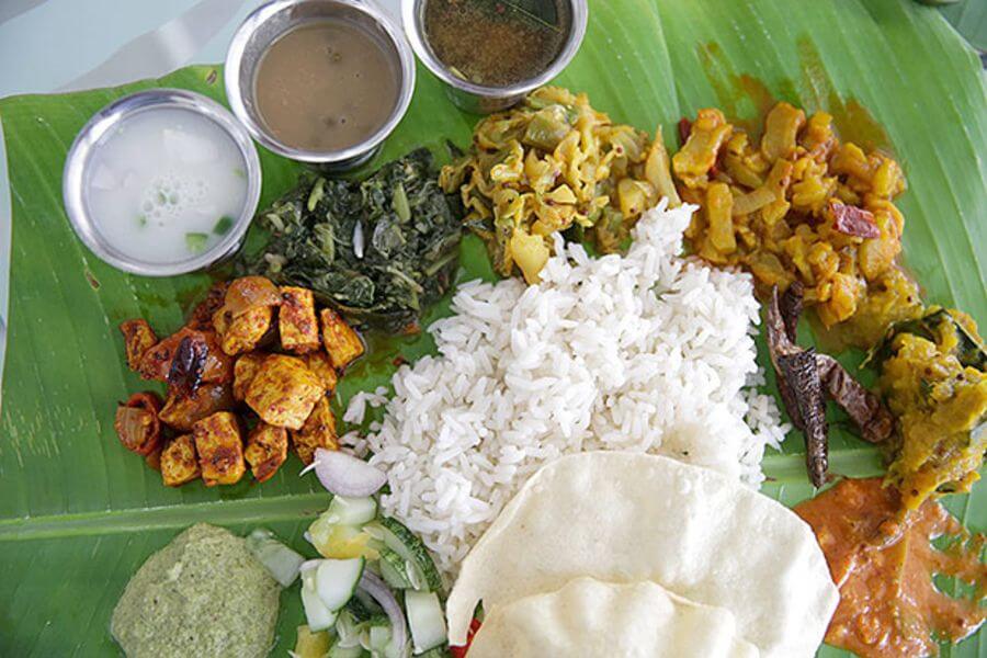 Maleisie Top 10 vegetarische gerechten Banana leaf rice