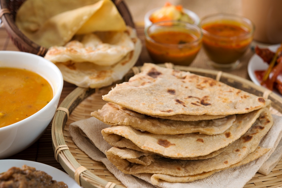 Maleisie eten Roti Canai