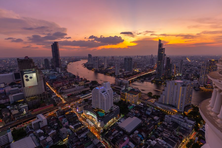 Thailand Bangkok Skybar Lebua at State tower rooftop bar