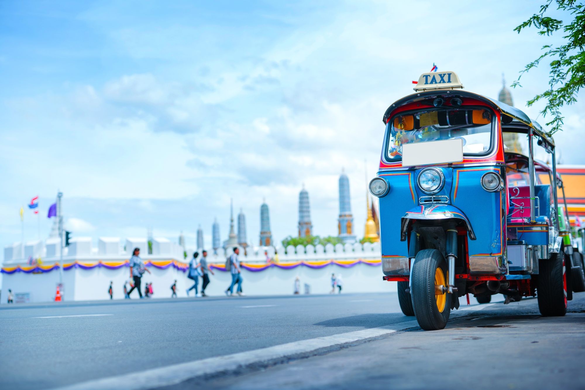 Thailand Bangkok tuktuk bij Grand Palace