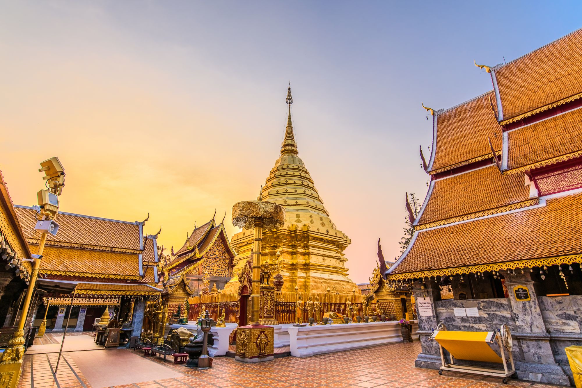 Thailand Chiang Mai Doi Suthep gouden tempel