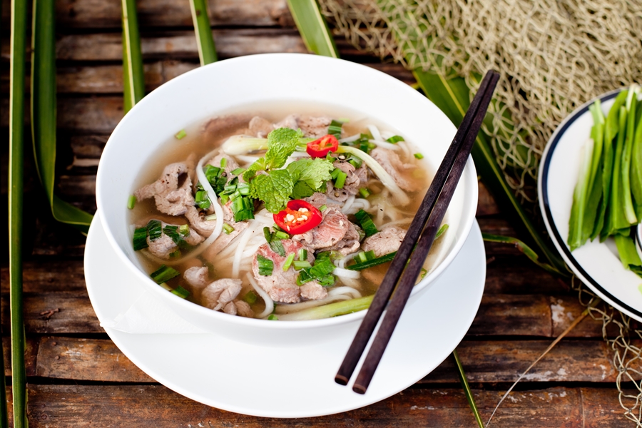 Vietnam eten Pho soep