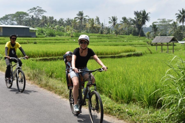 Inspectie van een fietstour op Bali