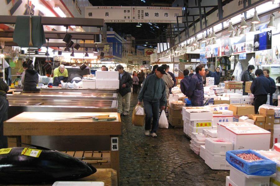 Japan Tokio Tsukiji vismarkt