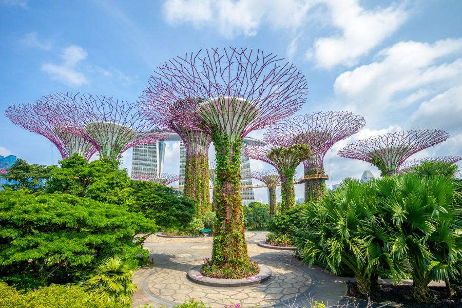 Maleisie Singapore Landschap van tuinen aan de baai