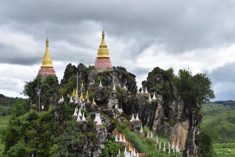 Myanmar Shan State Buddhist temple landschap