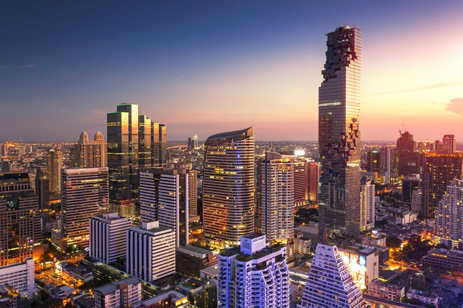 Thailand Bangkok Skyline met Maha Nakhon