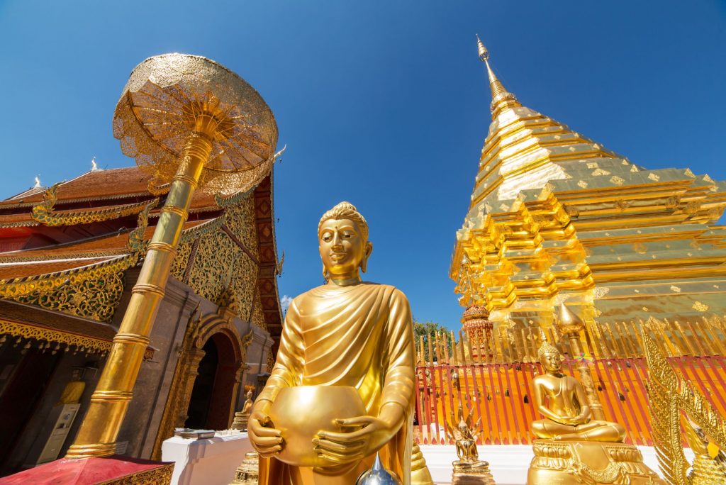 Thailand Chiang Mai Doi Suthep Buddha Golden Temple