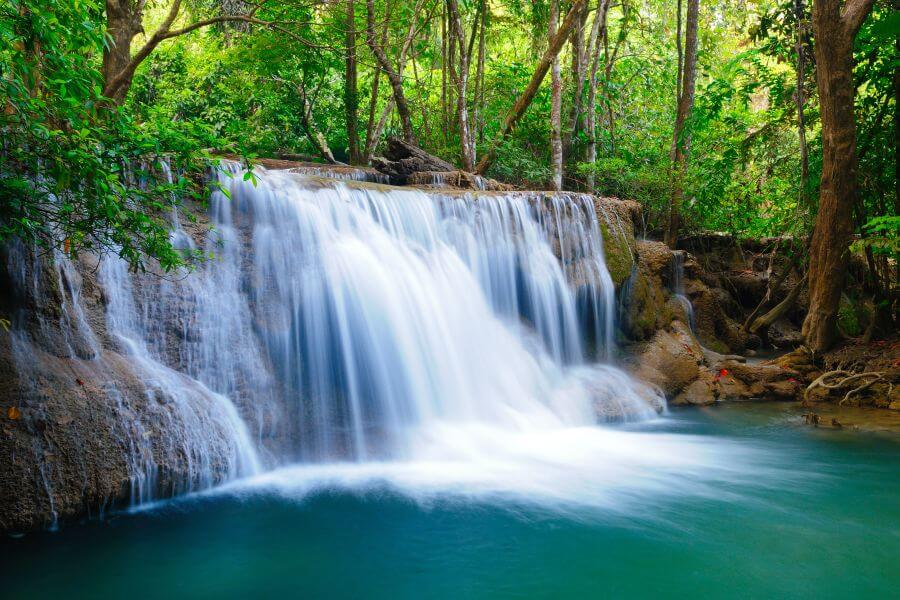 Thailand Kanchanaburi Erawan waterval