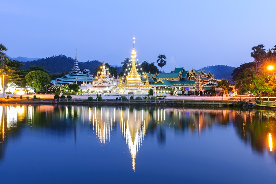 Thailand Mae Hong Son Wat Jong Klang tempel