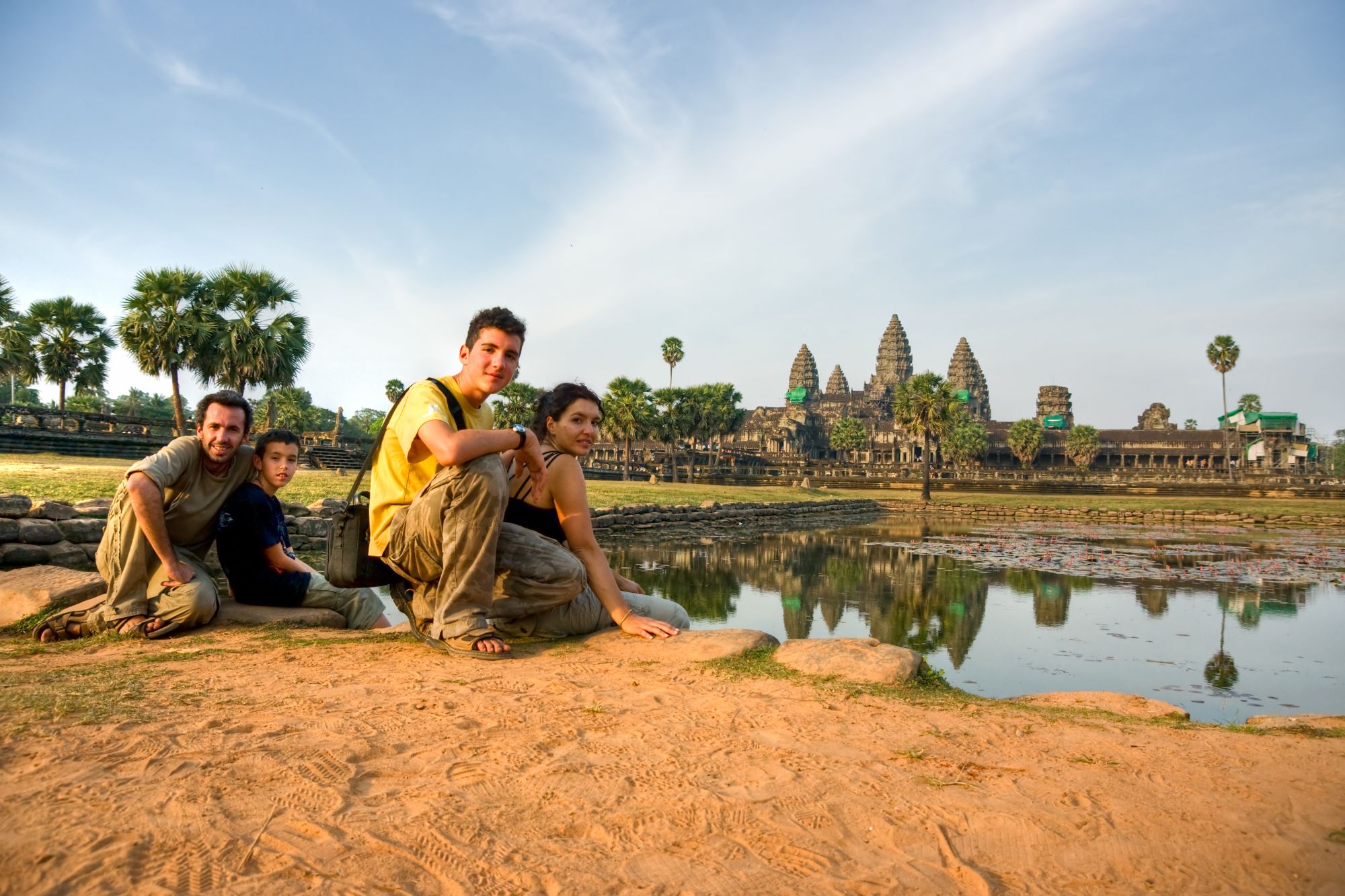 Cambodja Angkor Wat met familie