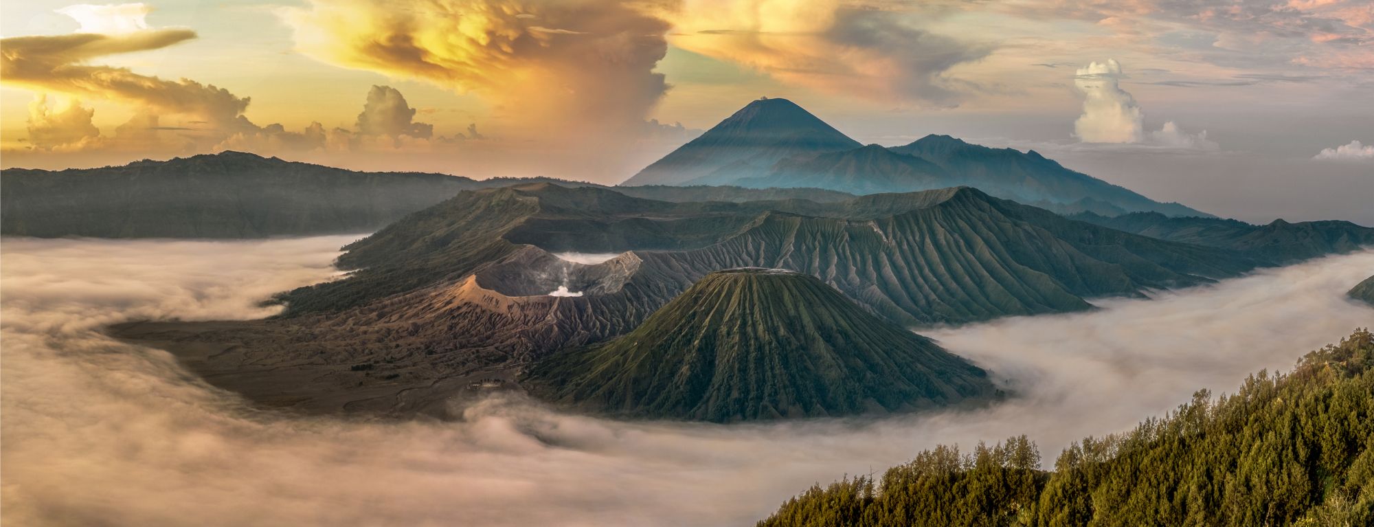 Indonesie Java Mount Bromo bij zonsopkomst