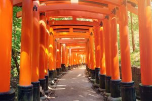 Japan Kyoto Fushimi Inari Shrine Torii gates