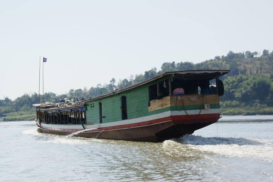 Laos met de slowboat over de Mekong rivier van Thailand naar Luang Prabang 11
