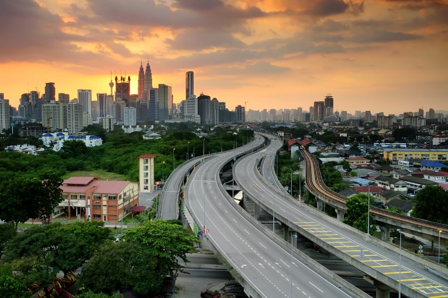 Maleisie Kuala Lumpur Autoweg