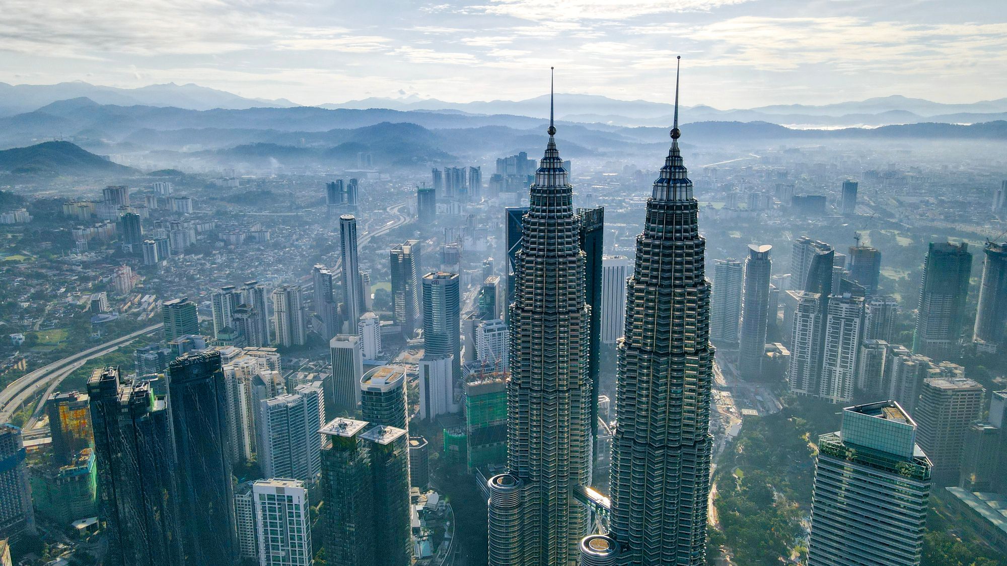 Maleisie Kuala Lumpur panorama van dichtbij