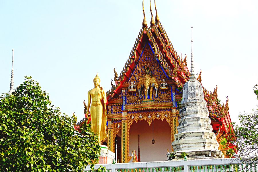 Thailand Bangkok Bang Rak Wat Molee tempel