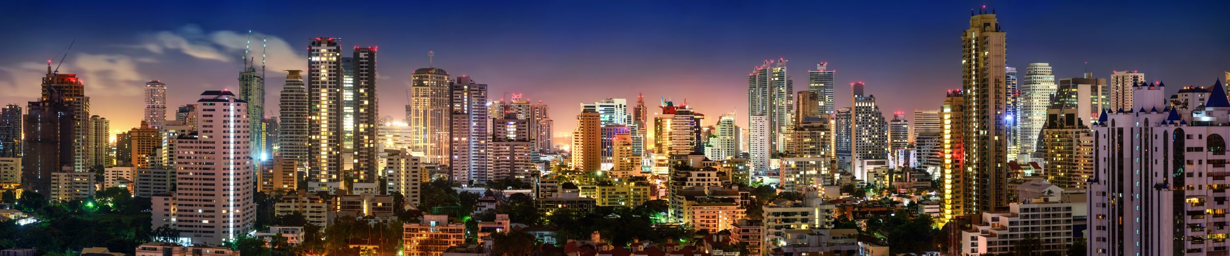 Thailand Bangkok Panorama Sukhumvit skyline