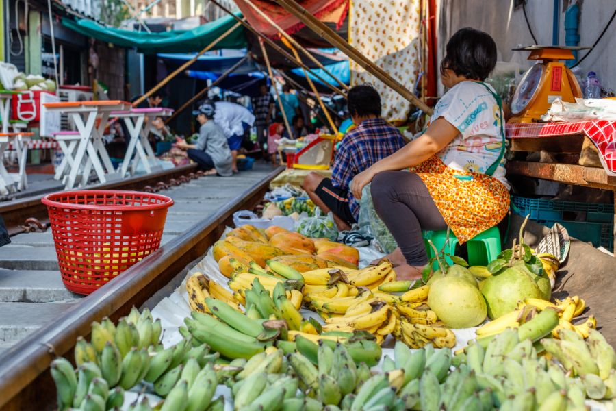 Thailand Bangkok Treinmarkt