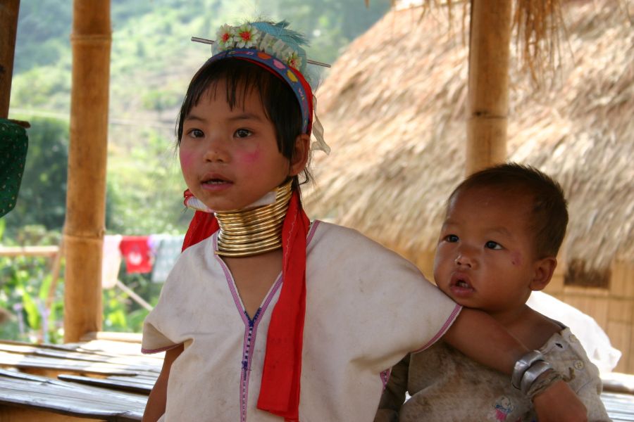 Thailand Bergvolken Langnek stam