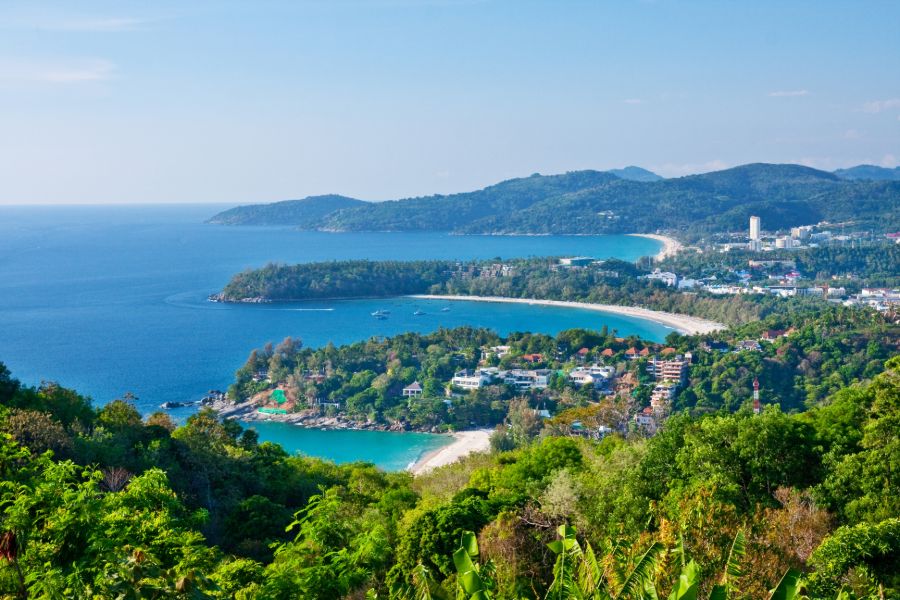 Thailand Phuket eiland strand Patong View Point uitzicht bovenaanzicht landschap