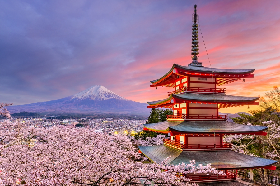 Japan Mount Fuji Chureito pagode