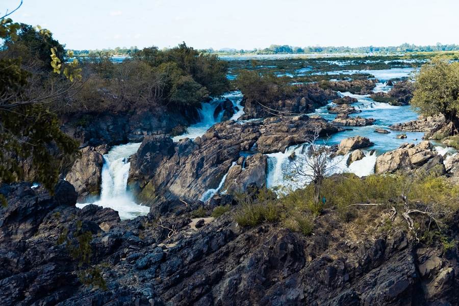 Laos Don Khong waterval bij 4000 eilanden