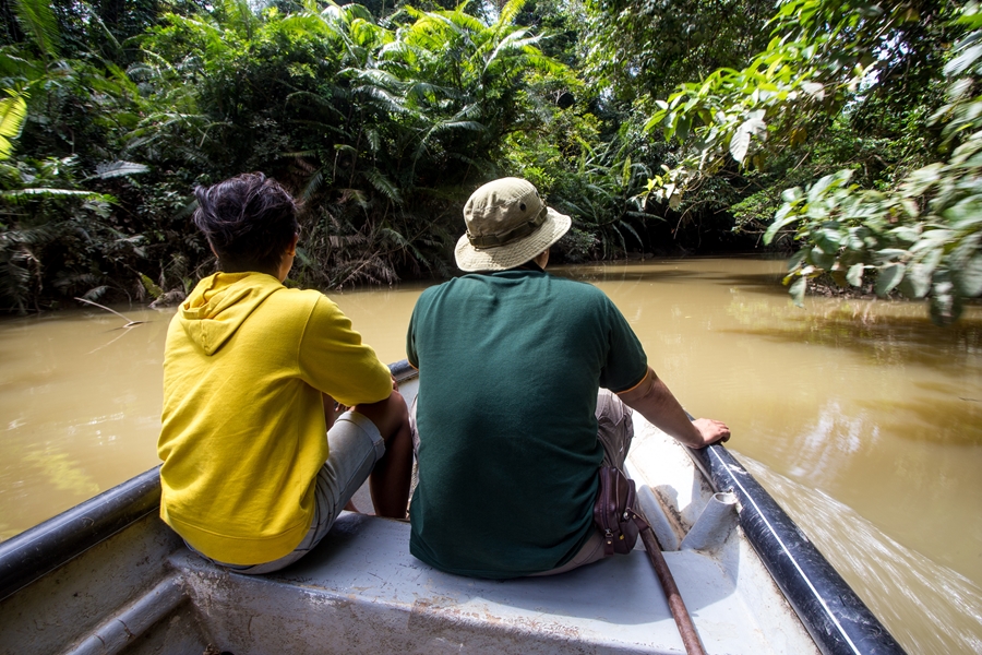 Maleisie Taman Negara Boot over de rivier in de jungle