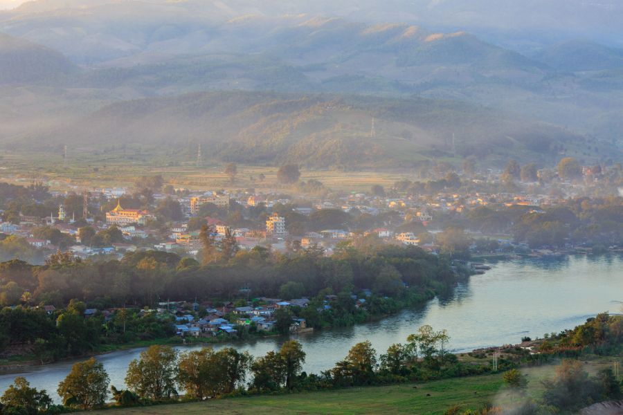 Myanmar Shan State Hsipaw town landschap