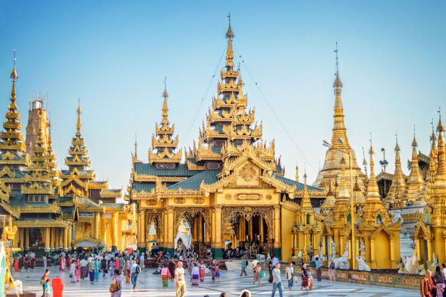 Myanmar Yangon Shwedagon pagode