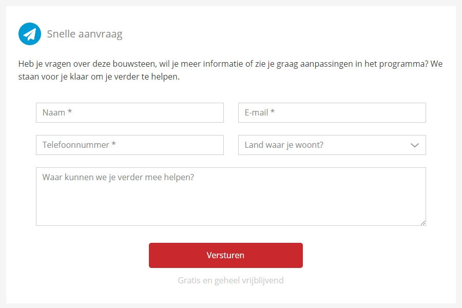 Snelle aanvraag