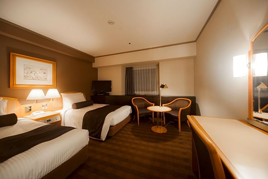 Japan Matsuyama ANA hotel slaapkamer 2
