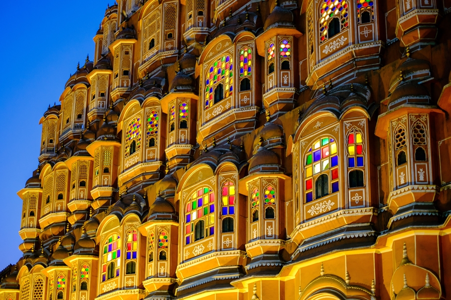 India Jaipur hawa mahal paleis