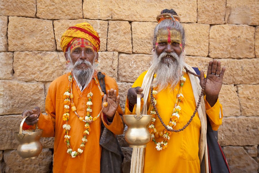 India Rajasthan Jaisalmer Jain priesters