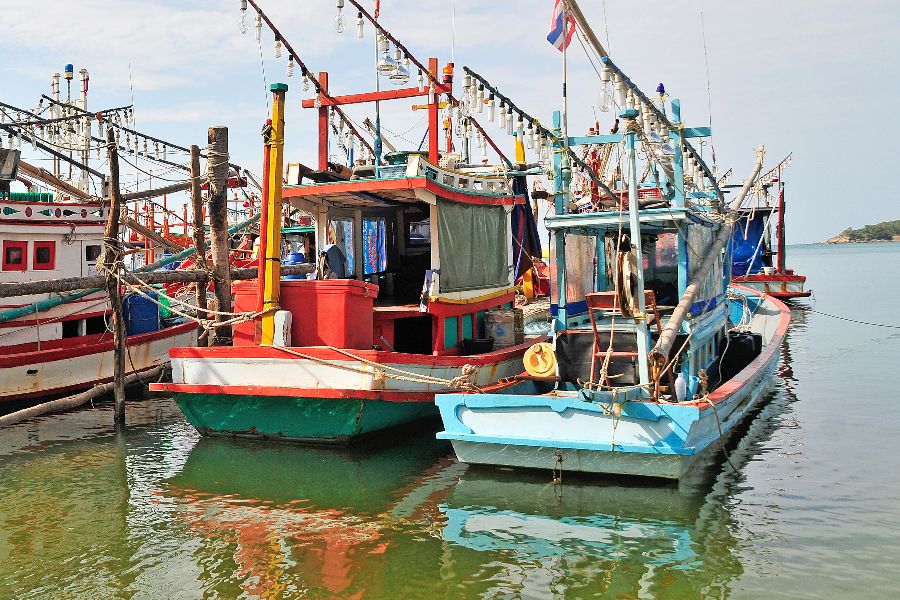 thailand koh phangan vissersboten