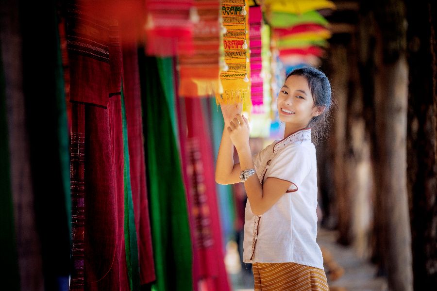 thailand nan pua meisje lanna klederdracht