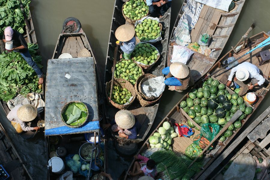 vietnam can tho cai rang drijvende markt