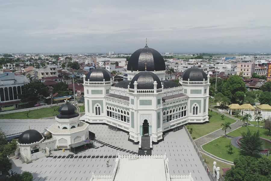 indonesie sumatra medan masjid raya medan moskee