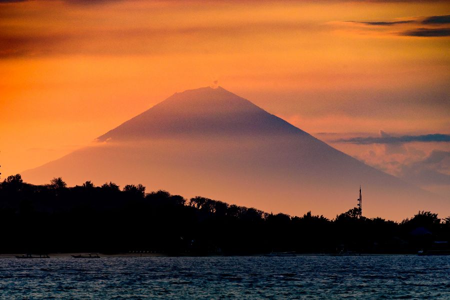 indonesie gili air lombok mount rinjani vanaf gili air