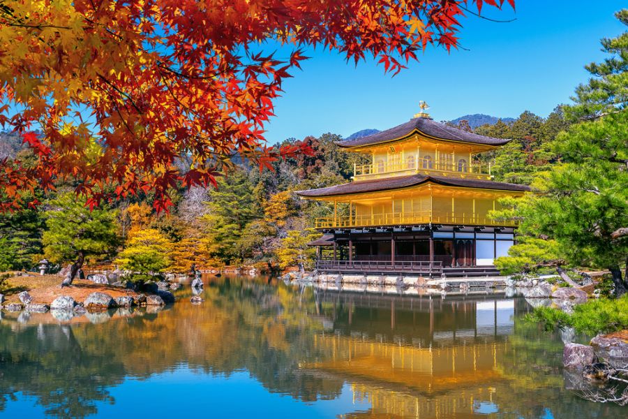 japan kyoto kinkaku ji tempel golden pavilion