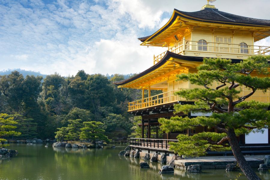 japan kyoto kinkaku ji tempel golden pavilion