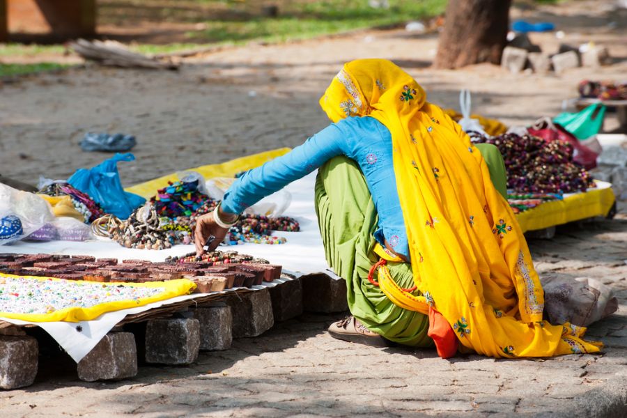 india cochin vrouw straathandel