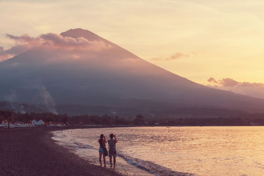 indonesie bali amed mount agung vulkaan