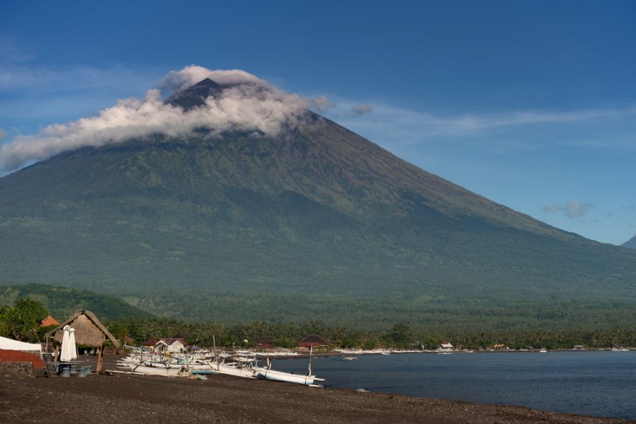 indonesie bali amed mount agung vulkaan