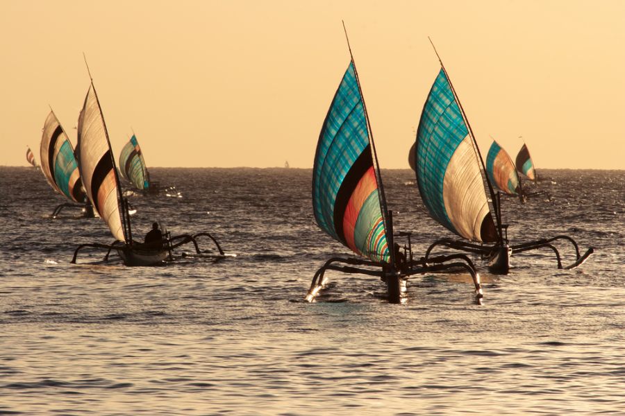 indonesie bali amed vissersboten