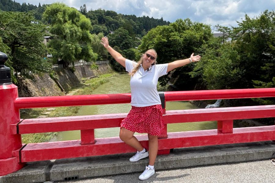 Collega Natasja in Japan