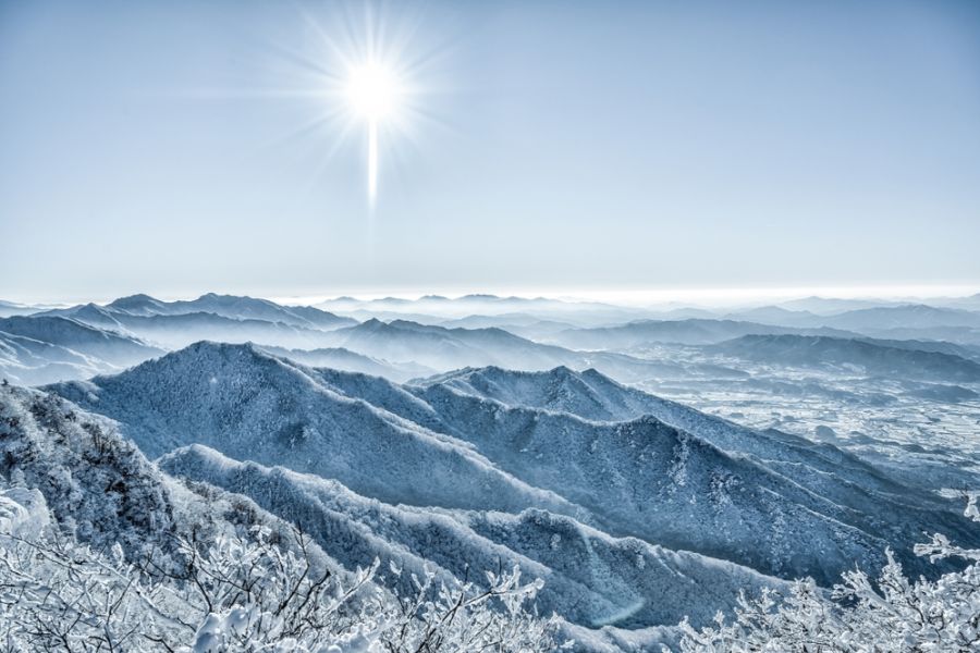 Winterlandschap in Zuid-Korea