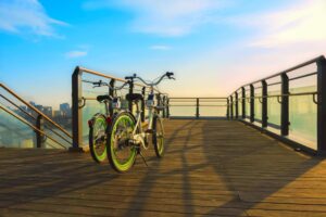 Fietsen langs de Han-rivier (Seoul)