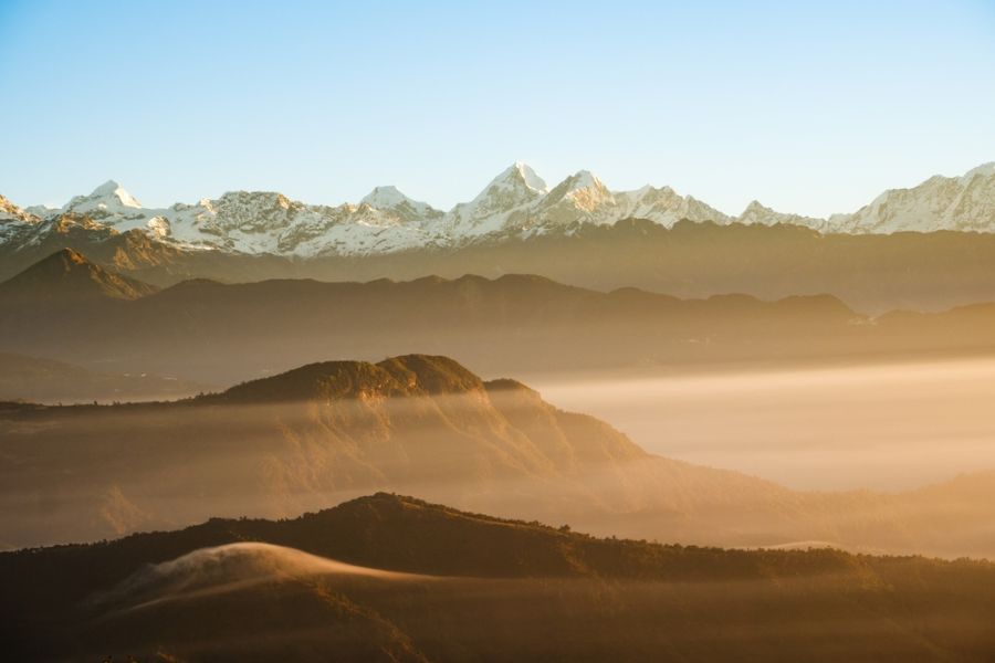 Zonsopkomst in Chisapani