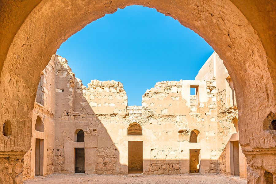 Qasr al-Kharaneh woestijnkasteel